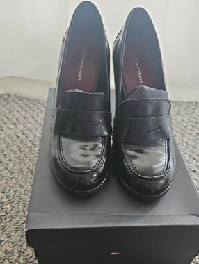 Tommy Hilfiger Black Patent Leather Loafers